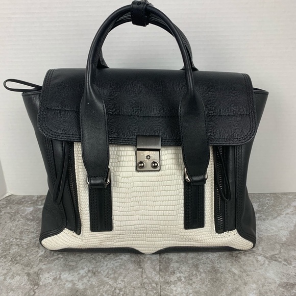 Auth 3.1 Philip Lim pashli black white handbag - Picture 1 of 8